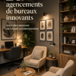 Aménagement moderne et fonctionnel d'un bureau contemporain