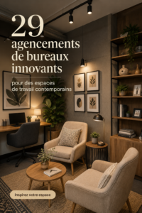 Aménagement moderne et fonctionnel d'un bureau contemporain