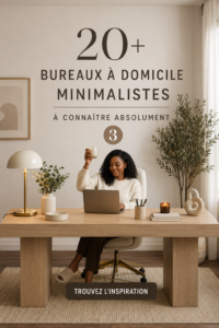 Un bureau minimaliste bien agencé avec des éléments de décoration épurés et fonctionnels