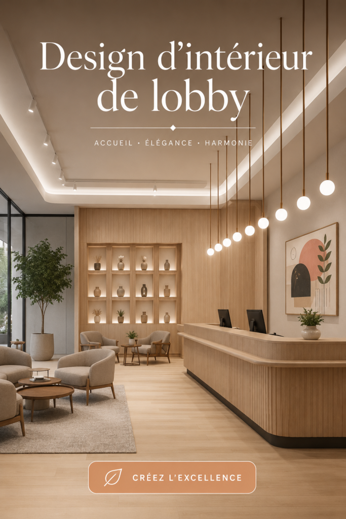 Un lobby lumineux et accueillant avec des meubles modernes