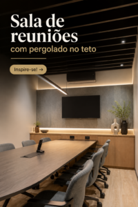 Salle de réunion moderne avec pergola au plafond et décor inspirant