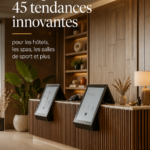 Une réception moderne avec des éléments technologiques innovants