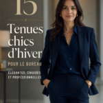 Portrait d'une femme professionnelle en tenue d'hiver élégante pour le bureau