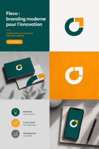 Illustration d'une stratégie de branding moderne avec Flevo, mettant en avant l'innovation.