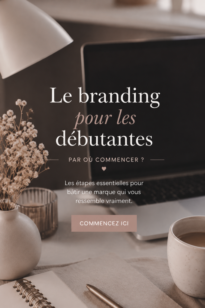Visuel représentant les éléments clés du branding pour débutantes