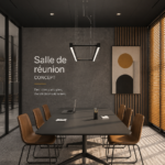 Salle de réunion moderne aménagée avec goût et confort.