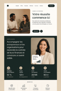 Exemple d'une page d'atterrissage optimisée pour la conversion