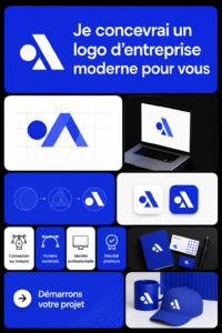 Logo moderne et coloré représentant une entreprise dynamique