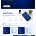 Exemple de design moderne d'un site corporate accueillant