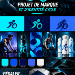 Illustration du cycle de création d'une marque avec des étapes clés.