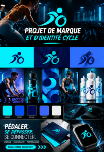 Illustration du cycle de création d'une marque avec des étapes clés.