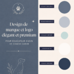Un logo élégant pour un dresseur de chiens avec des éléments de design modernes.