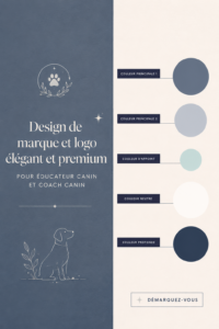 Un logo élégant pour un dresseur de chiens avec des éléments de design modernes.