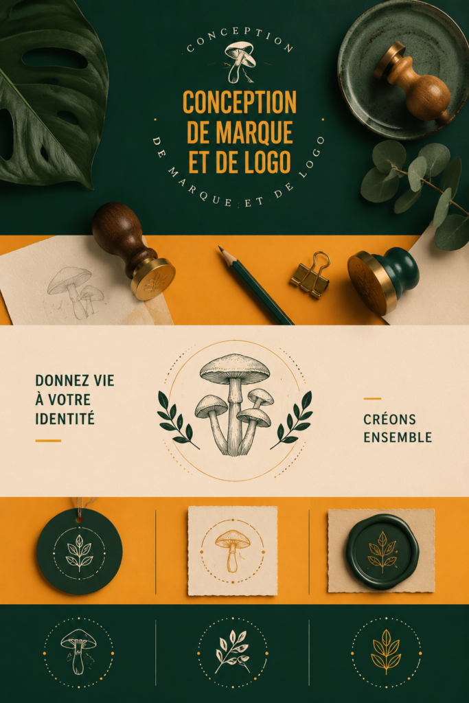 Un exemple de design de logo créatif pour une marque