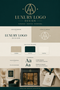 Exemple de logo de luxe élégant pour une marque