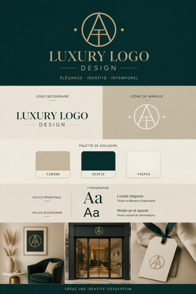 Exemple de logo de luxe élégant pour une marque