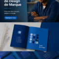 Illustration d'un design de marque moderne et innovant, mettant en valeur les tendances actuelles
