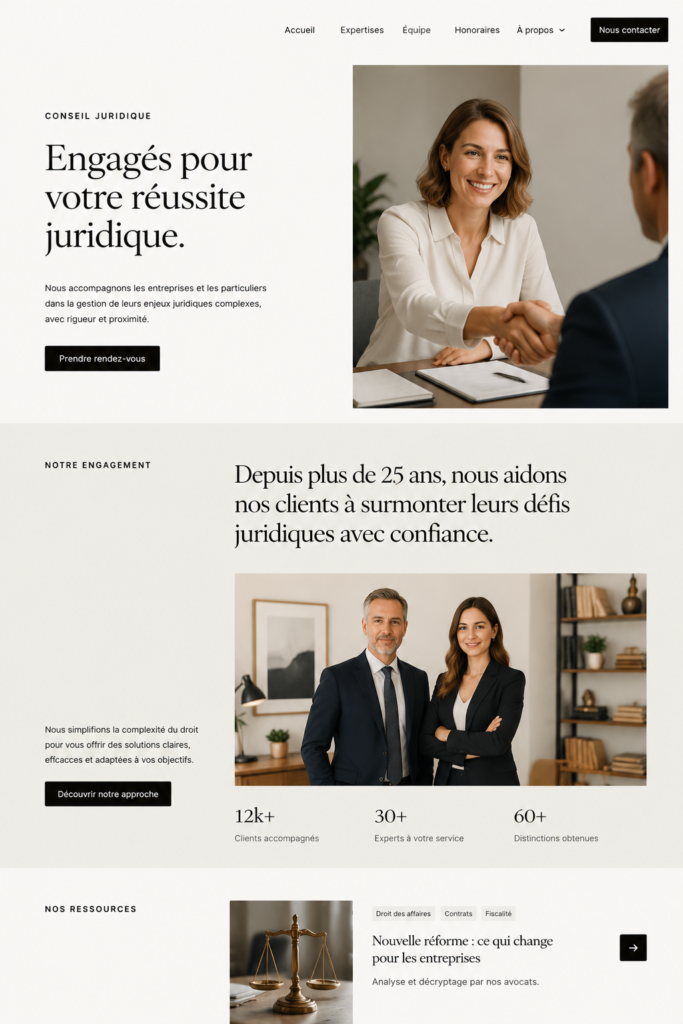 Exemple de design créatif pour une page 'À propos' mettant en avant des éléments visuels attractifs.
