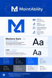 Directives de marque industrielles avec logo et éléments visuels