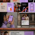 Image représentant les éléments de branding de Juuntos avec un design moderne et créatif.