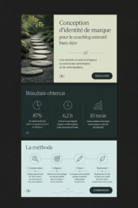 Image représentant une séance de coaching de bien-être avec des éléments de branding.