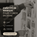 femme coach en ligne avec une identité de marque colorée