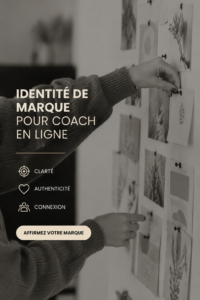 femme coach en ligne avec une identité de marque colorée
