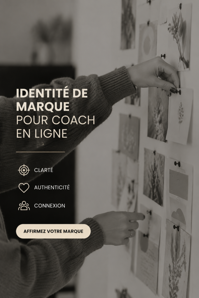 femme coach en ligne avec une identité de marque colorée