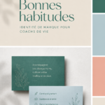Image représentant une identité de marque pour le coaching de vie avec une touche professionnelle.
