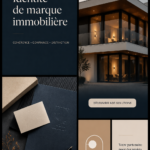 Graphique illustrant les éléments d'une identité de marque immobilière