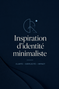 Exemple d'identité de marque minimaliste avec un logo épuré et des couleurs neutres.