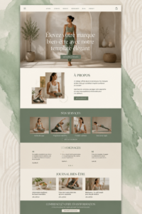 Modèle de site web élégant pour une marque de bien-être