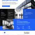 Une capture d'écran d'une page d'atterrissage efficace pour une agence de conseil en stratégie.