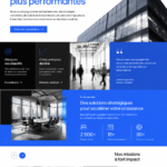 Une capture d'écran d'une page d'atterrissage efficace pour une agence de conseil en stratégie.