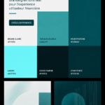 Palette de couleurs modernes incluant des teintes teal pour le branding financier.