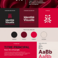 Exemple de tableau de marque moderne avec logo, palette de couleurs et typographie