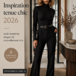 Une tenue élégante et moderne pour femmes, composée d'une blouse chic et d'un pantalon stylé.
