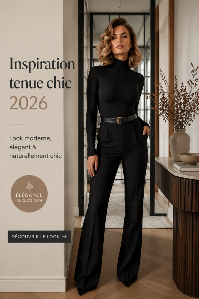 Une tenue élégante et moderne pour femmes, composée d'une blouse chic et d'un pantalon stylé.
