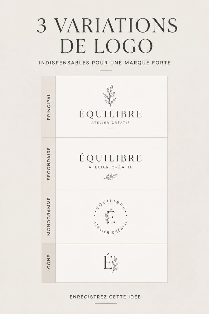 Un exemple de logos variés pour les marques.