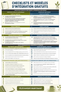 Une checklist d'onboarding sur un bureau avec un ordinateur