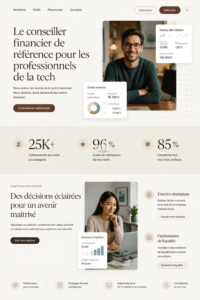 Illustration de conseils financiers pour les professionnels de la technologie