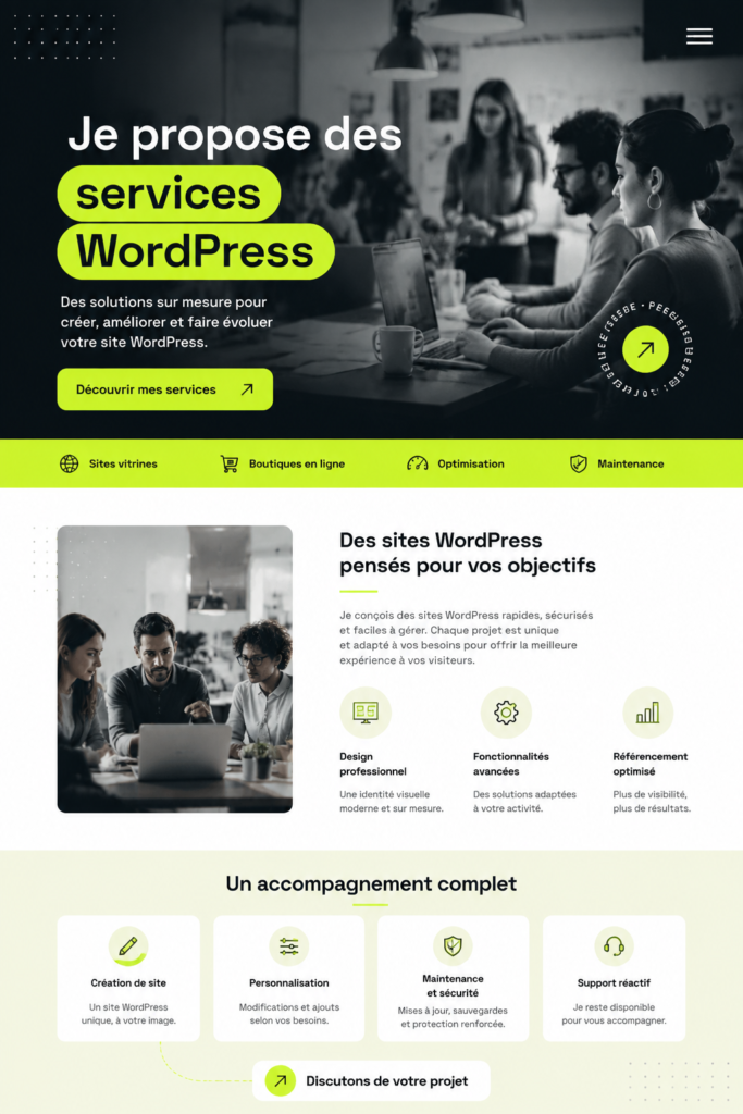 Une femme examinant son site WordPress sur un ordinateur