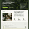 Vue d'un design web moderne et durable avec des éléments naturels