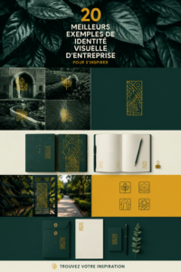 Un collage inspirant de designs d'identité visuelle variés