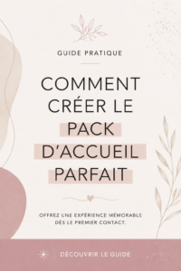 Dossier d'accueil bien conçu sur un bureau, prêt à être remis à un client
