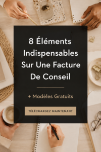 Image de factures de consultant bien organisées avec des éléments clairs