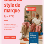 Un aperçu du guide de style de marque Monzo, présentant des éléments visuels clés.