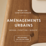 Logo moderne illustrant le branding d'une entreprise de mobilier urbain.