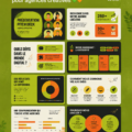 Modèle de présentation moderne en vert et orange adapté aux agences créatives.