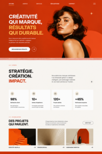 Modèle créatif de site web pour une agence
